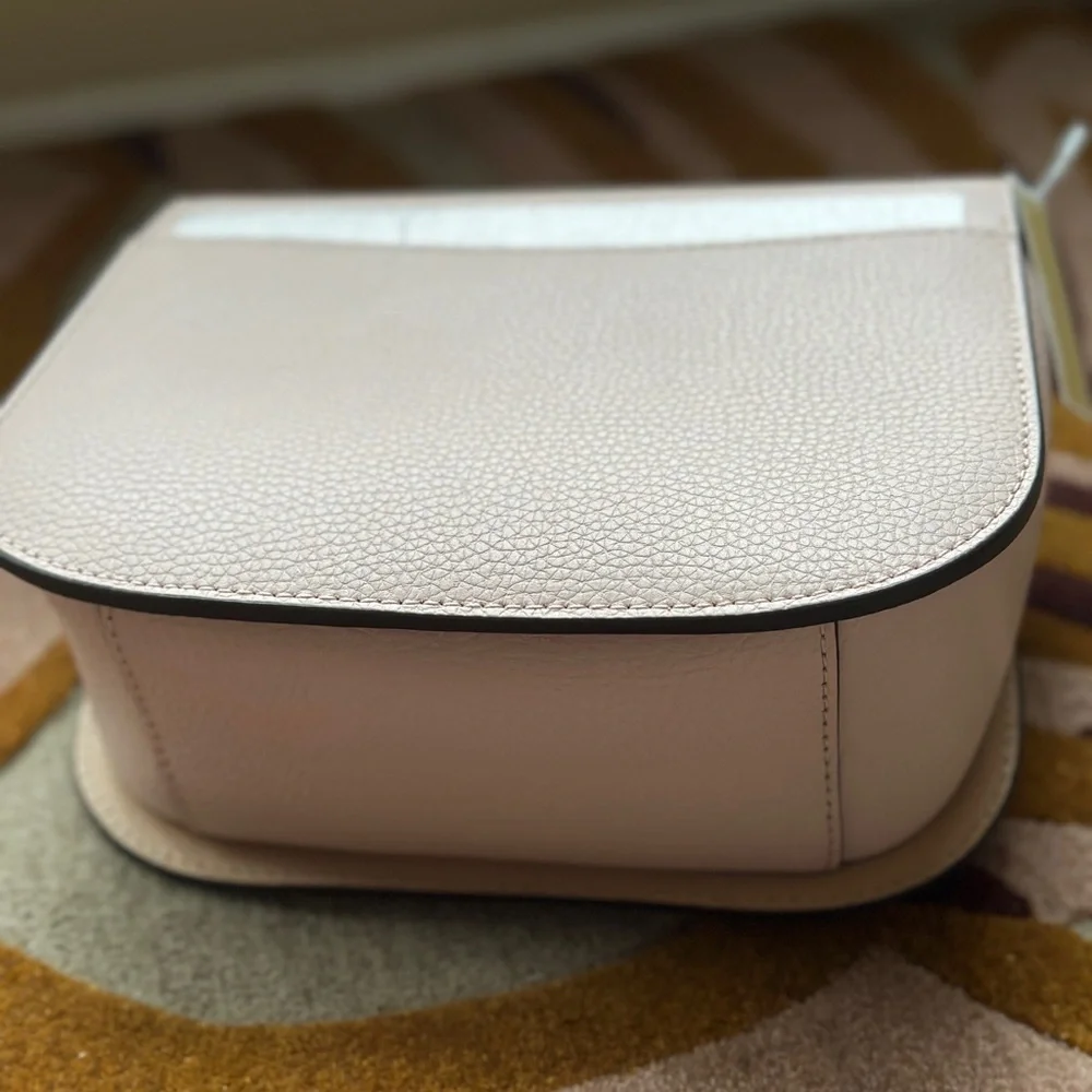 Michael Kors Emilia Small Leather Crossbody Bag-Powder Blush